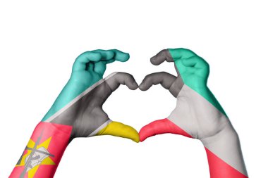 Mozambik Kuveyt Kalbi, El hareketi kalp yapma, Kırpma Yolu