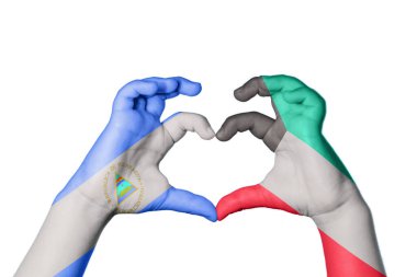 Nikaragua Kuveyt Kalbi, El hareketi kalp yapma, Kırpma Yolu