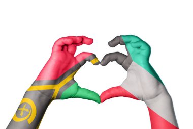 Vanuatu Kuveyt Kalbi, El hareketi kalp yapmak, Kırpma Yolu