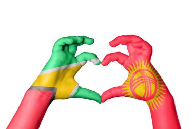 Guyana Kırgızistan Kalbi, El hareketi kalp yapma, Kırpma Yolu