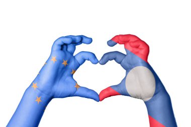 Avrupa Birliği Laos Kalbi, El hareketi, kalp yapma, Kırpma Yolu