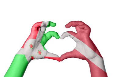 Burundi Letonya Kalbi, El hareketi kalp yapma, Kırpma Yolu