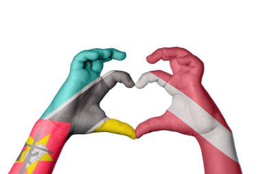 Mozambik Letonya Kalbi, El hareketi kalp yapma, Kırpma Yolu