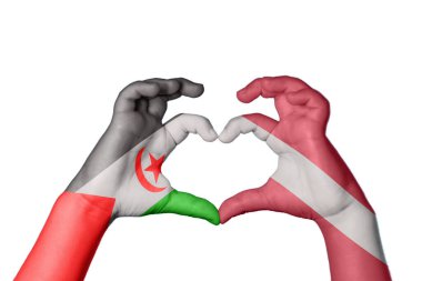 Sahra Arap Demokratik Cumhuriyeti Letonya Kalbi, El hareketi kalp yapma, Kırpma Yolu