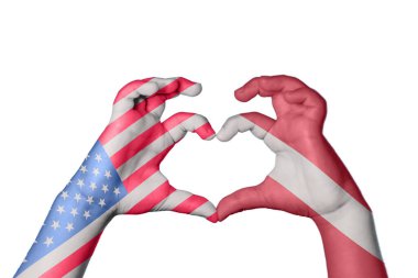 Amerika Birleşik Devletleri Letonya Kalbi, El hareketi kalp yapma, Kırpma Yolu