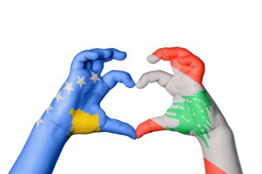 Kosova 'nın Lübnan Kalbi ve El hareketi kalp yaptı, Yol Kesme