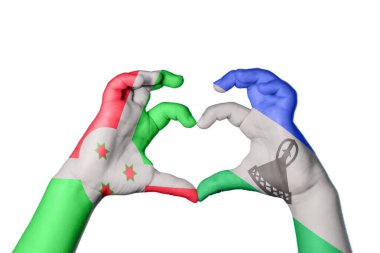 Burundi Lesotho Heart, El hareketi kalp yapmak, Kırpma Yolu