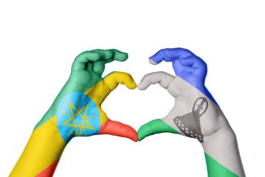 Etiyopya Lesotho Kalbi, El hareketi kalp yapma, Kırpma Yolu