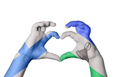 Finlandiya Lesotho Kalbi, El hareketi kalp yapma, Kırpma Yolu