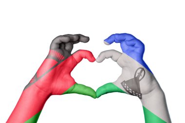 Malawi Lesotho Heart, El hareketi kalp yapmak, Kırpma Yolu