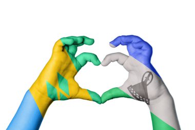 Saint Vincent ve Grenadines Lesotho Heart, El hareketi kalp yapma, Kırpma Yolu