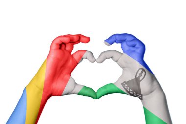 Seyşeller Lesotho Kalbi, El hareketi kalp yapma, Kırpma Yolu