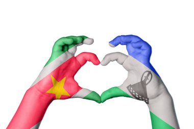 Surinam Lesotho Heart, El hareketi kalp yapma, Kırpma Yolu