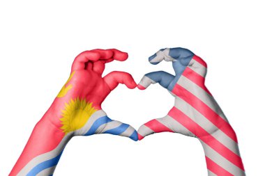 Kiribati Liberya Kalbi, El hareketi kalp yapma, Kırpma Yolu