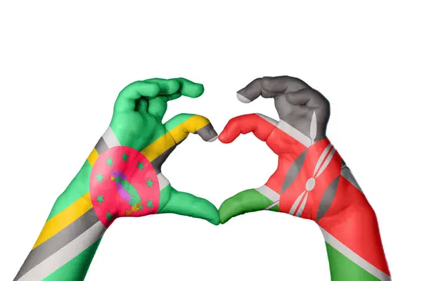 Сердце Доминика Кенийского Жест Сердца Отрезание Пути — стоковое фото