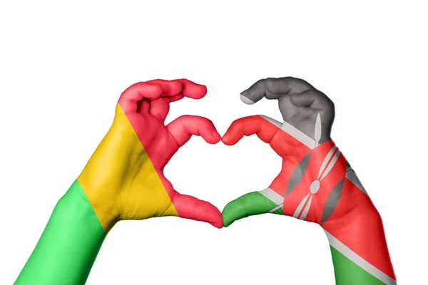 Mali Kenia Herz Handgeste Macht Herz Clipping Path — Stockfoto