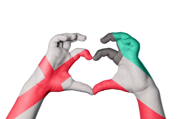 Ngiltere Kuveyt Kalbi Hareketi Kalp Yapma Kırpma Yolu — Stok fotoğraf