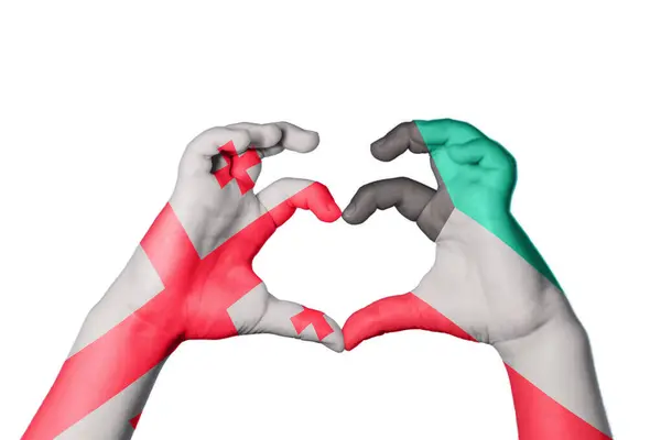 Georgia Kuveyt Kalbi Hareketi Kalp Yapma Kırpma Yolu — Stok fotoğraf