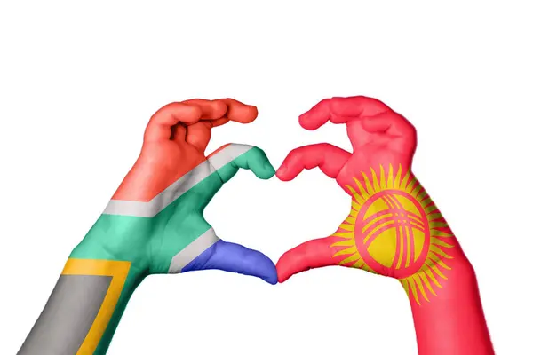 Rpa Kirgistan Serce Gest Ręczny Serca Ścieżka Clipping — Zdjęcie stockowe
