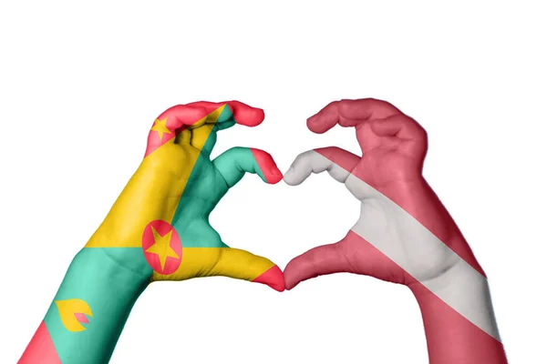 Grenada Letonya Kalbi Hareketi Kalp Yapma Kırpma Yolu — Stok fotoğraf