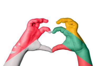 Singapur Litvanya Kalbi, El hareketi kalp yapma, Kırpma Yolu