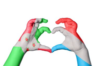 Burundi Lüksemburg Kalbi, El hareketi kalp yapma, Kırpma Yolu