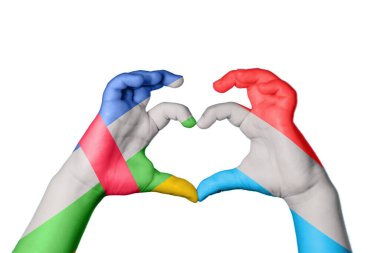 Orta Afrika Cumhuriyeti Lüksemburg Kalbi, El hareketi kalp yapma, Kırpma Yolu