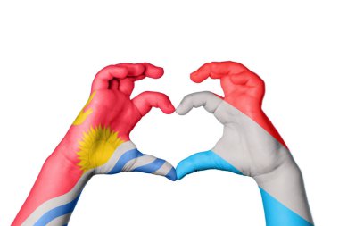 Kiribati Lüksemburg Kalbi, El hareketi kalp yapma, Kırpma Yolu