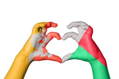 Bhutan Madagaskar Kalbi, El hareketi kalp yapmak, Kırpma Yolu