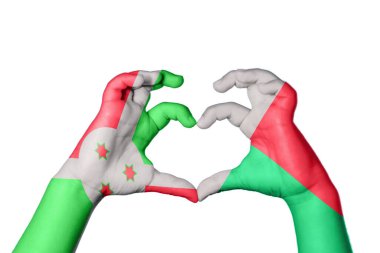 Burundi Madagaskar Kalbi, El hareketi kalp yapmak, Kırpma Yolu