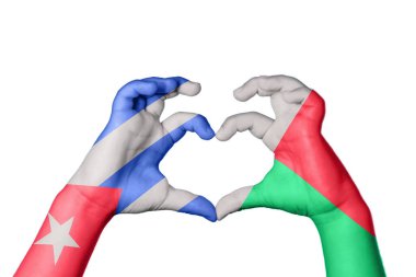 Küba Madagaskar Kalbi, El hareketi kalp yapma, Kırpma Yolu