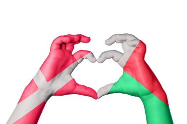 Danimarka Madagaskar Kalbi, El hareketi kalp yapma, Kırpma Yolu