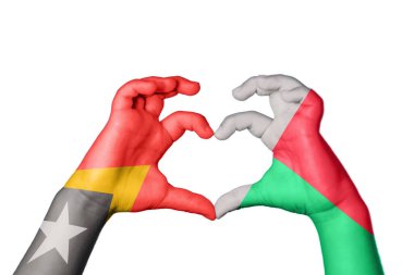 Doğu Timor Madagaskar Kalbi, El hareketi kalp yapmak, Kırpma Yolu