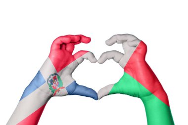 Dominik Cumhuriyeti Madagaskar Kalbi, El hareketi kalp yapma, Kırpma Yolu