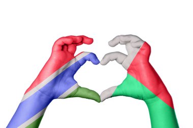 Gambiya Madagaskar Kalbi, El hareketi kalp yapmak, Kırpma Yolu