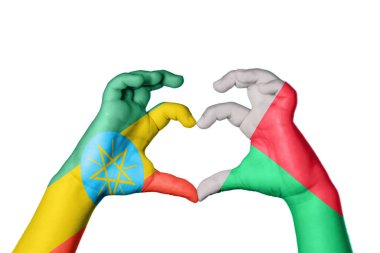 Etiyopya Madagaskar Kalbi, El hareketi kalp yapmak, Kırpma Yolu