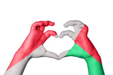 Endonezya Madagaskar Kalbi, El hareketi kalp yapmak, Kırpma Yolu