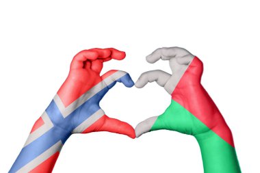 Norveç Madagaskar Kalbi, El hareketi kalp yapmak, Kırpma Yolu