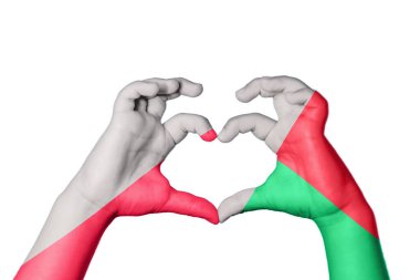 Polonya Madagaskar Kalbi, El hareketi kalp yapma, Kırpma Yolu