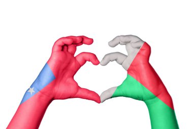 Samoa Madagaskar Kalbi, El hareketi kalp yapmak, Kırpma Yolu