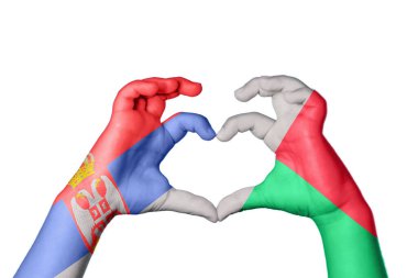 Sırbistan Madagaskar Kalbi ve El hareketi kalp yaptı, Kırpma Yolu