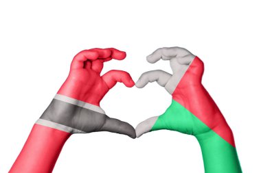 Trinidad ve Tobago Madagaskar Kalbi, El hareketi kalp yapma, Kırpma Yolu