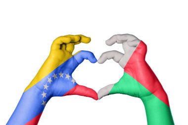 Venezuela Madagaskar Kalbi, El hareketi kalp yapmak, Kırpma Yolu