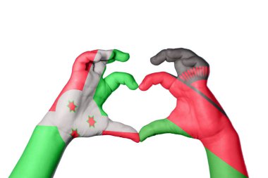 Burundi Malawi Heart, El hareketi kalp yapmak, Kırpma Yolu