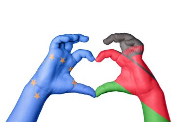 Avrupa Birliği Malavi Kalbi, El hareketi, kalp yapma, Kırpma Yolu