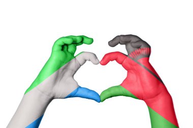 Sierra Leone Malawi Kalbi, El hareketi kalp yapma, Kırpma Yolu