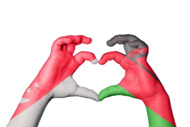 Singapur Malavi Kalbi, El hareketi kalp yapma, Kırpma Yolu