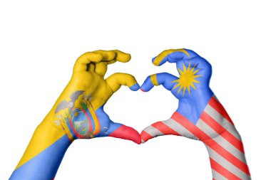 Ekvador Malezya Kalbi, El hareketi kalp yapma, Kırpma Yolu