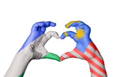 Lesotho Malezya Kalbi, El hareketi kalp yapma, Kırpma Yolu