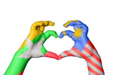 Myanmar Malezya Kalbi, El hareketi kalp yapma, Kırpma Yolu